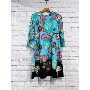 Gabby Skye Floral Print Long‎ Sleeve Shift Dress Size 12
